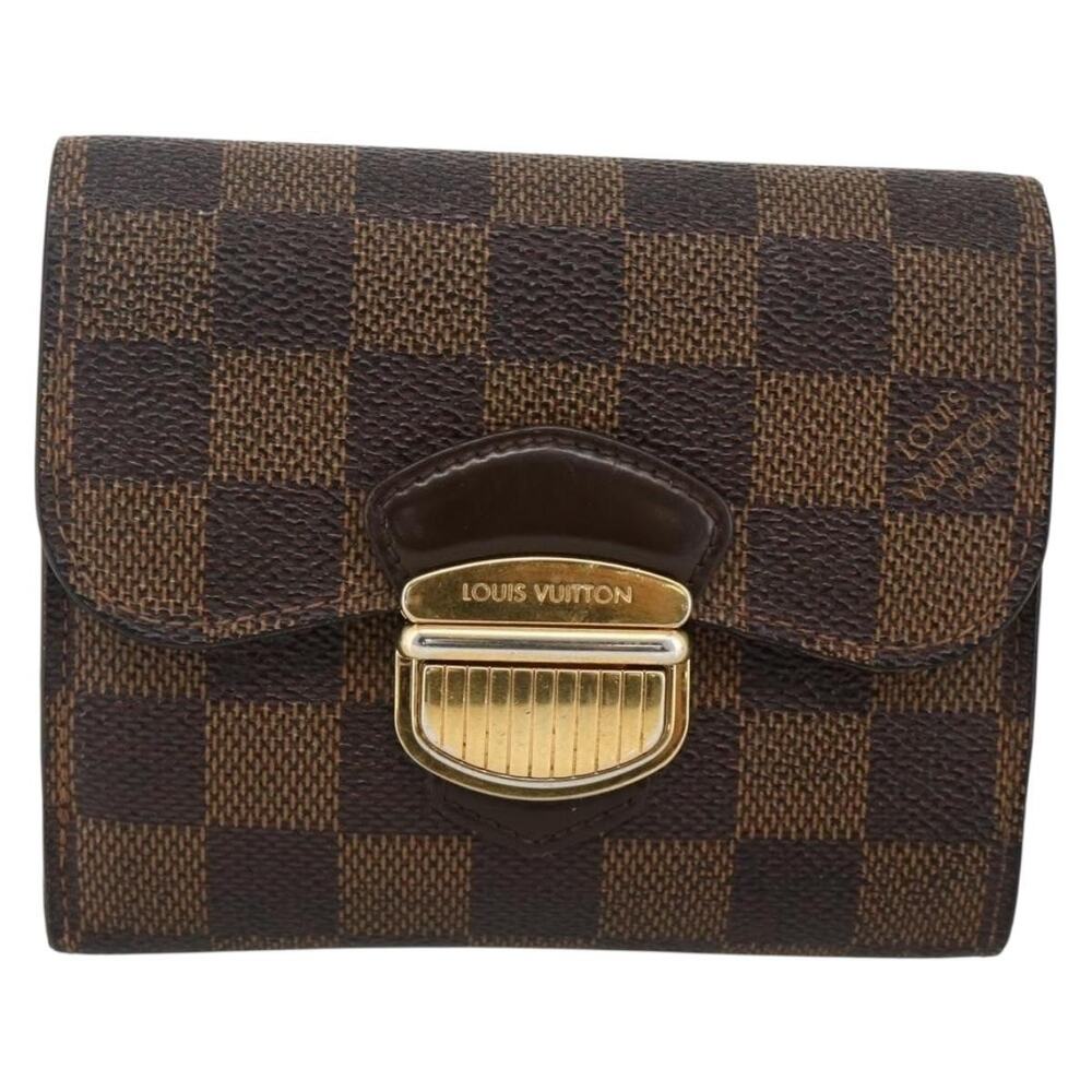Louis Vuitton Damier Ebene Portefeuille Joy Bifold Wallet Brown